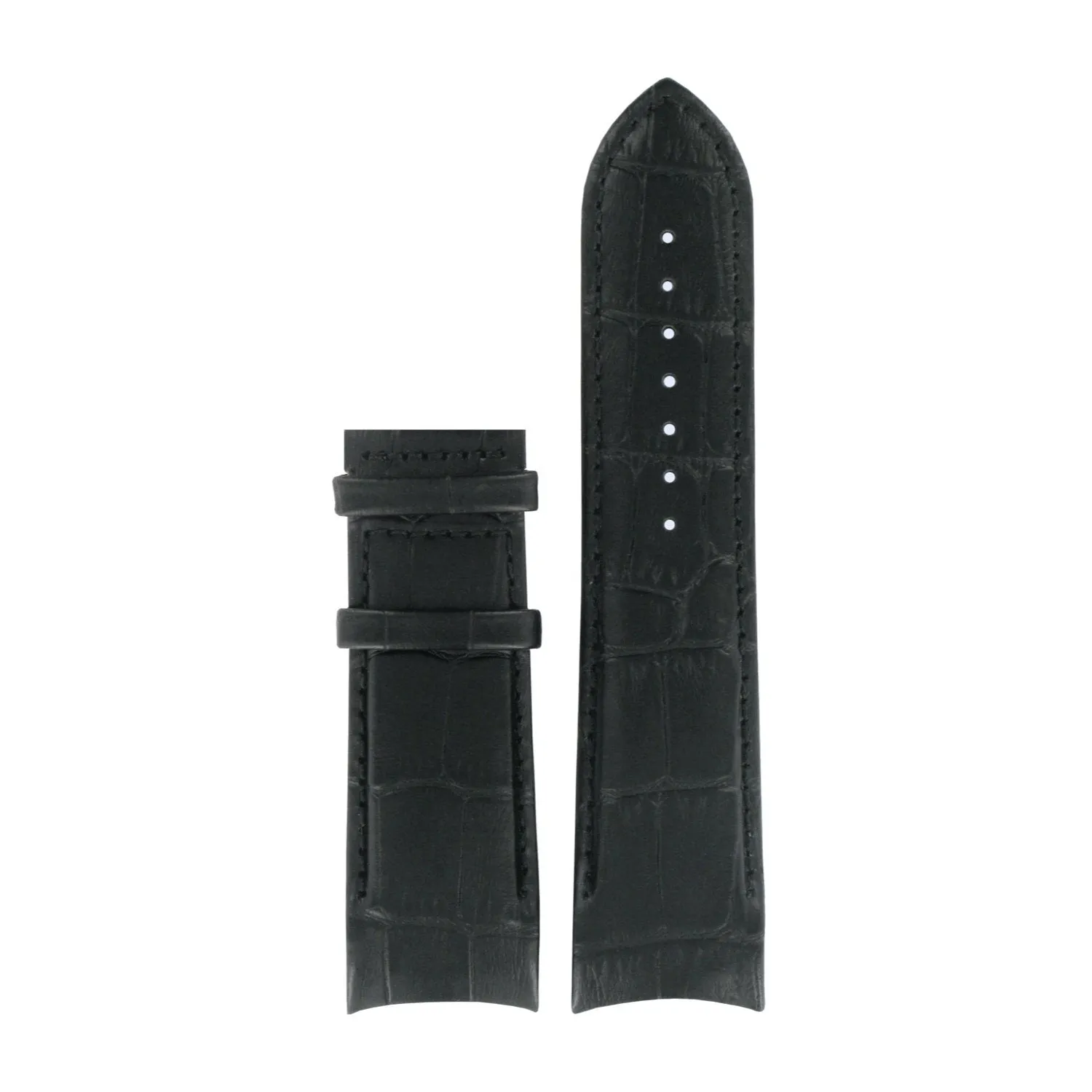 Tissot 24mm Couturier Black Leather Strap without Buckle