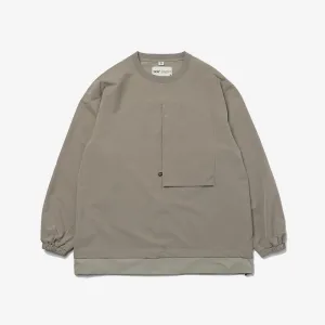 TMCAZ Tan Double Layer Hem Crew Neck Top