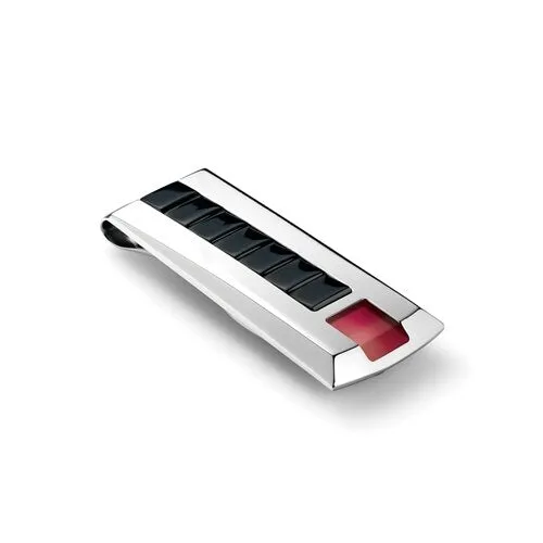 Tonino Lamborghini  Primo Red Garnet and Black Lacquer Money Clip NIB