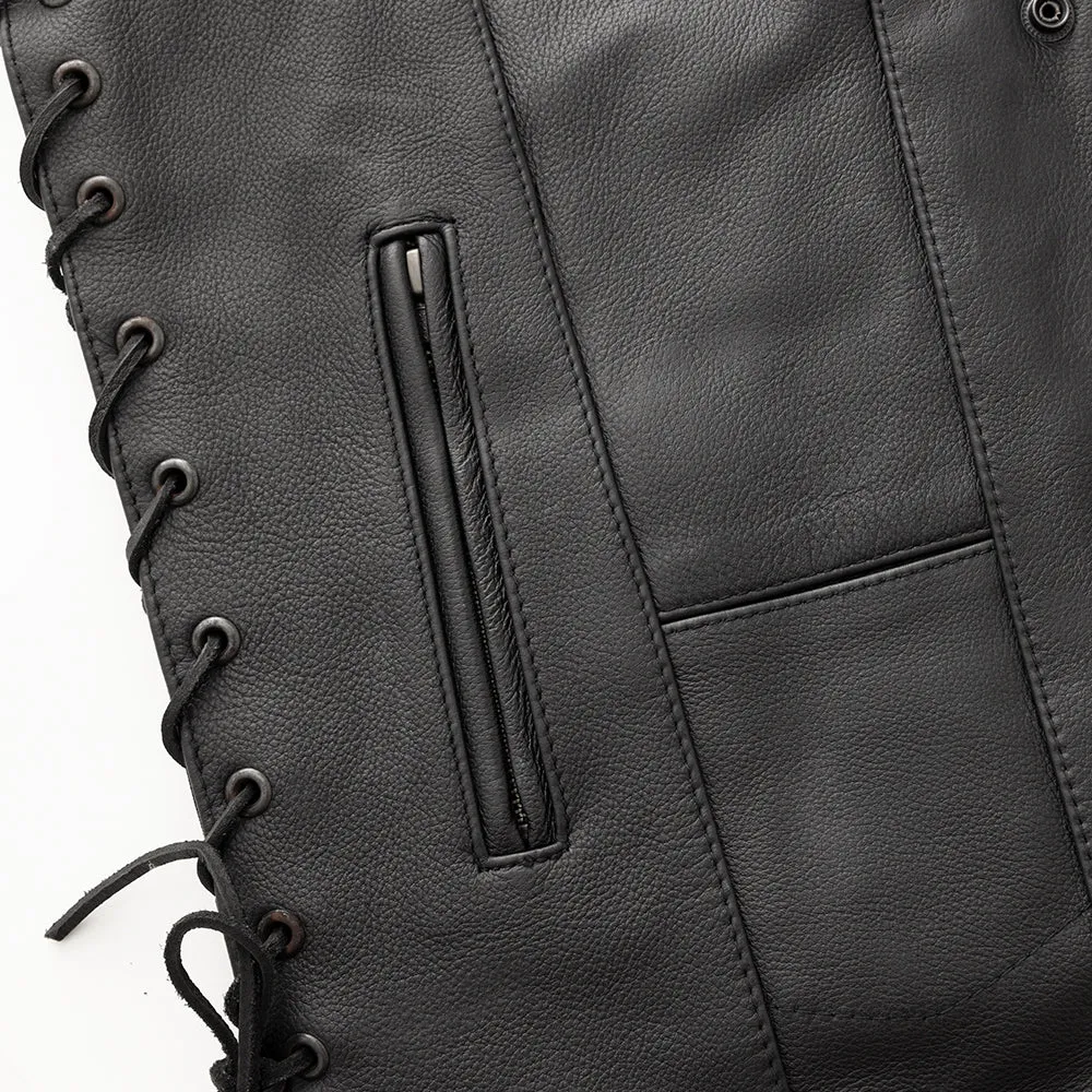 Top Biller Men's Motorcycle Western Style Leather Vest - Extreme Biker Leather