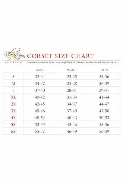Top Drawer White Brocade & Faux Leather Steel Boned Corset