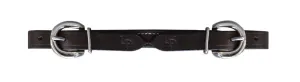 Toprail Equine Curb Straps Leather with Silver Buckle Ends
