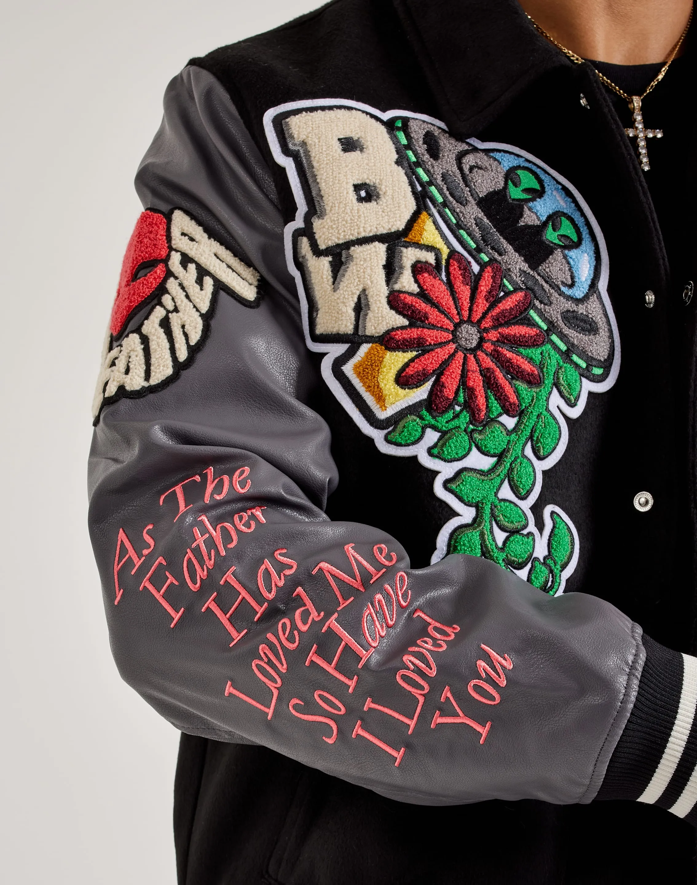 True Religion Bad Weather Varsity Jacket