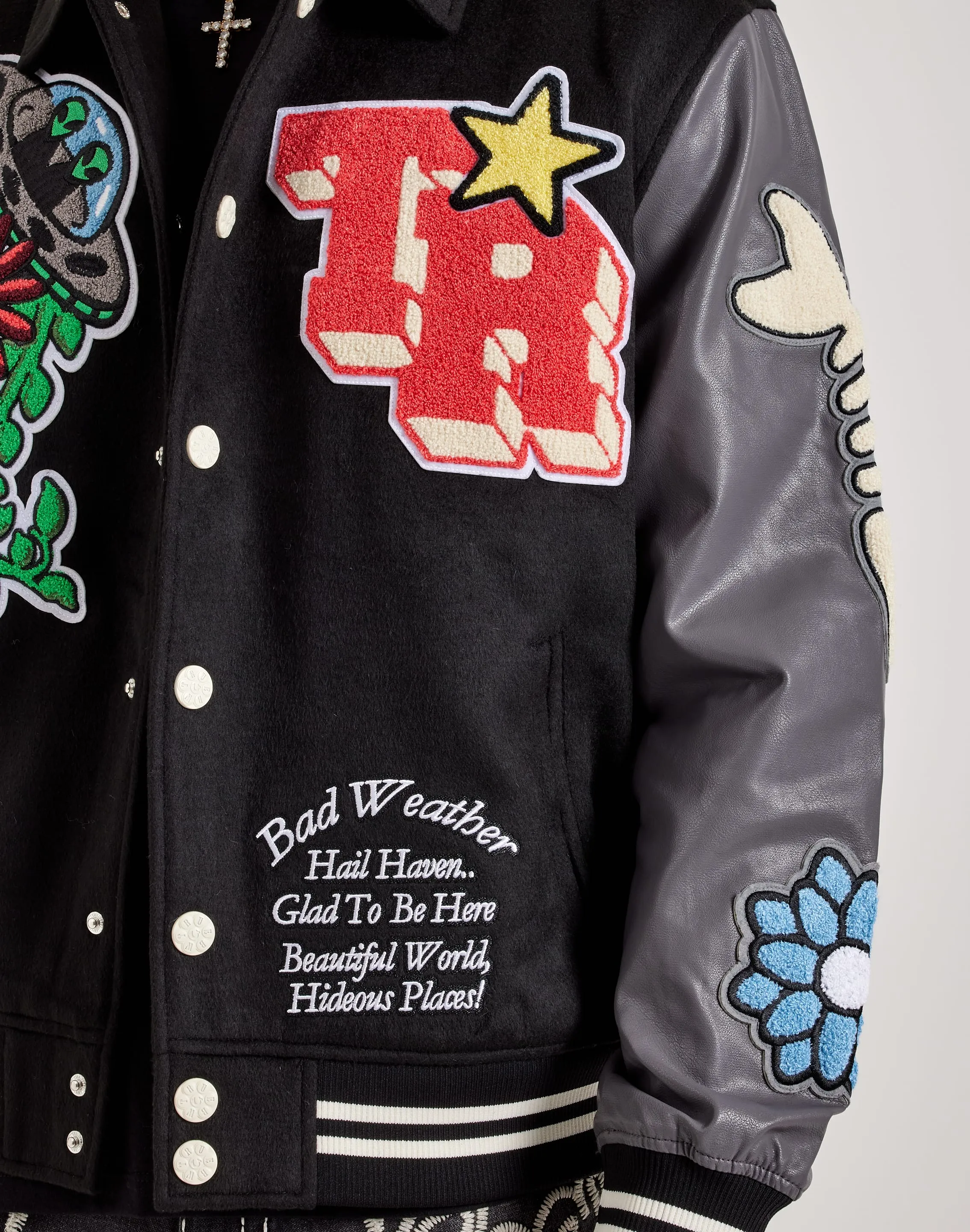 True Religion Bad Weather Varsity Jacket