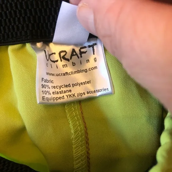Ucraft Lime Green Climbing Shorts size Small