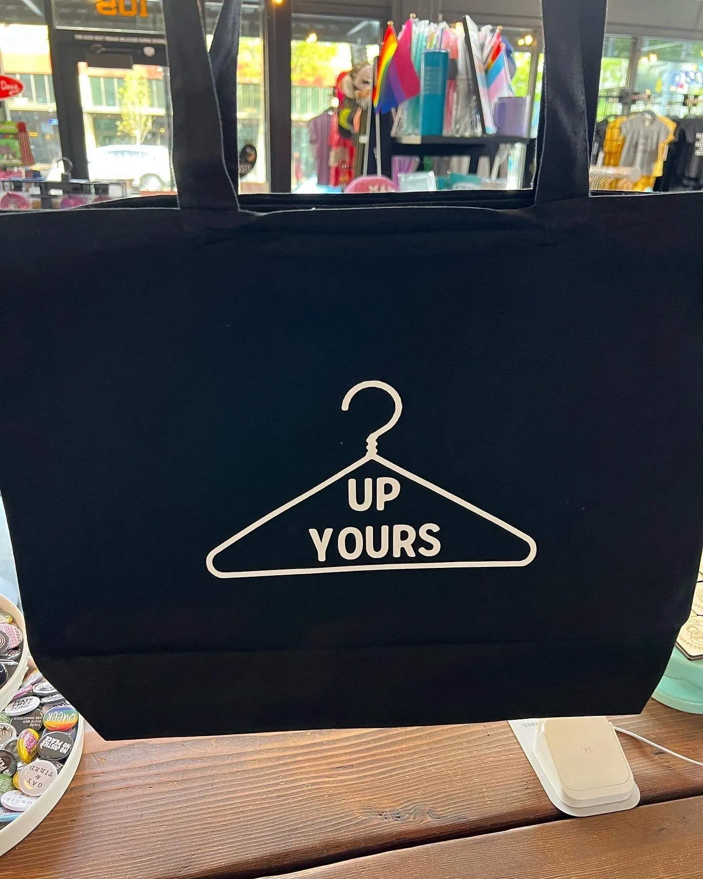 Up Yours Roe v. Wade Pro-Choice Tote Canvas Bag