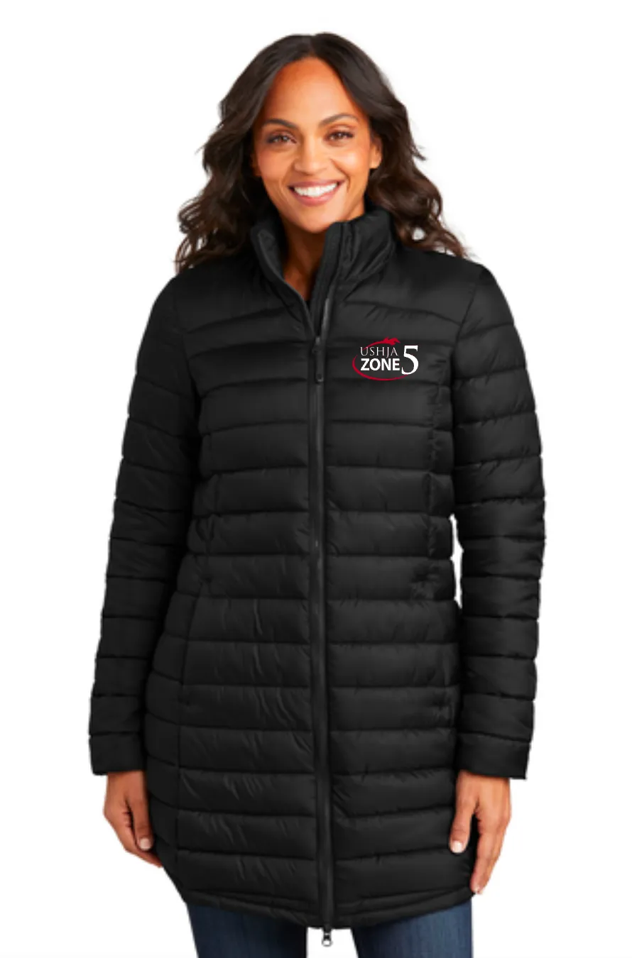 USHJA Zone - Port Authority® Ladies Horizon Puffy Long Jacket