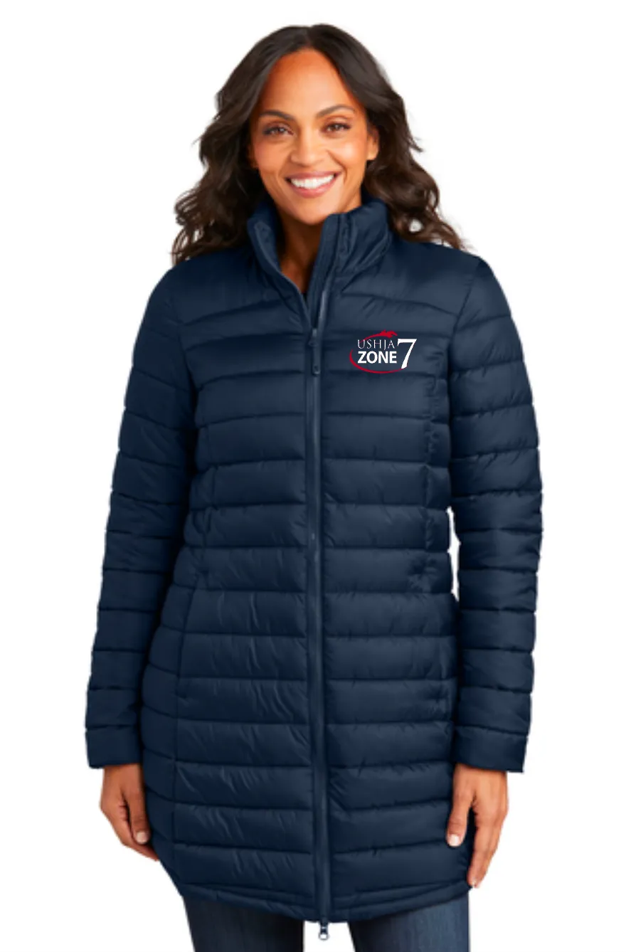 USHJA Zone - Port Authority® Ladies Horizon Puffy Long Jacket