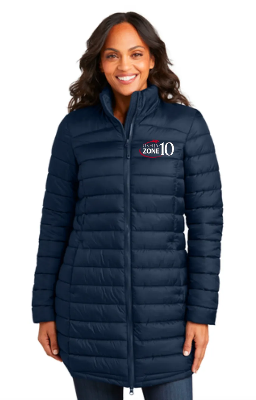 USHJA Zone - Port Authority® Ladies Horizon Puffy Long Jacket