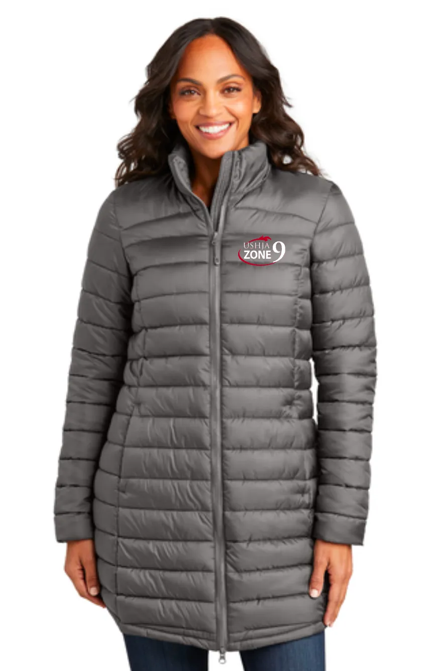 USHJA Zone - Port Authority® Ladies Horizon Puffy Long Jacket