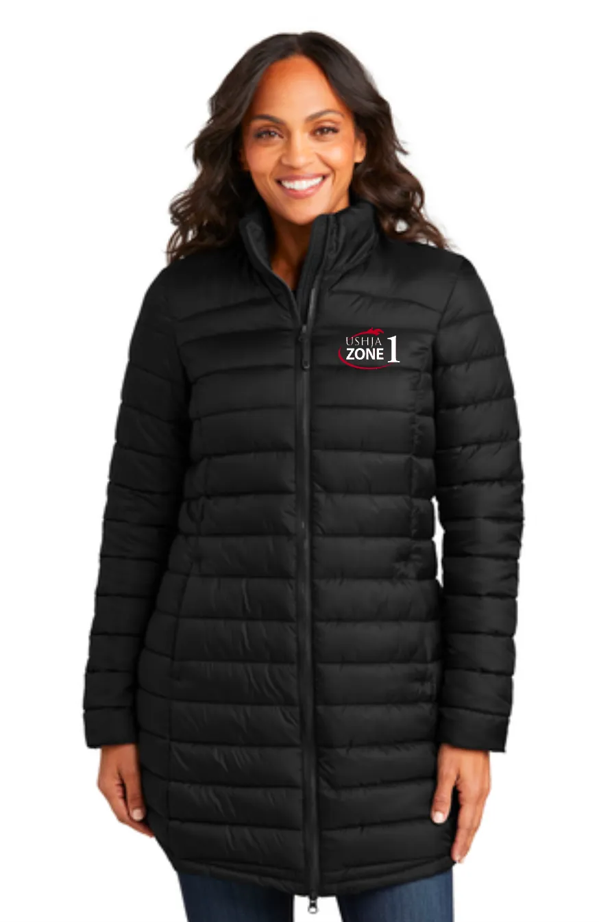 USHJA Zone - Port Authority® Ladies Horizon Puffy Long Jacket