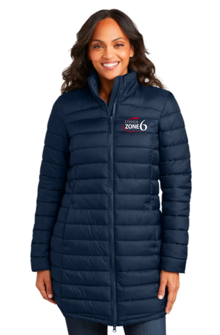 USHJA Zone - Port Authority® Ladies Horizon Puffy Long Jacket
