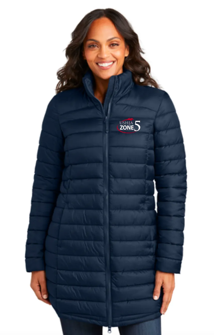 USHJA Zone - Port Authority® Ladies Horizon Puffy Long Jacket