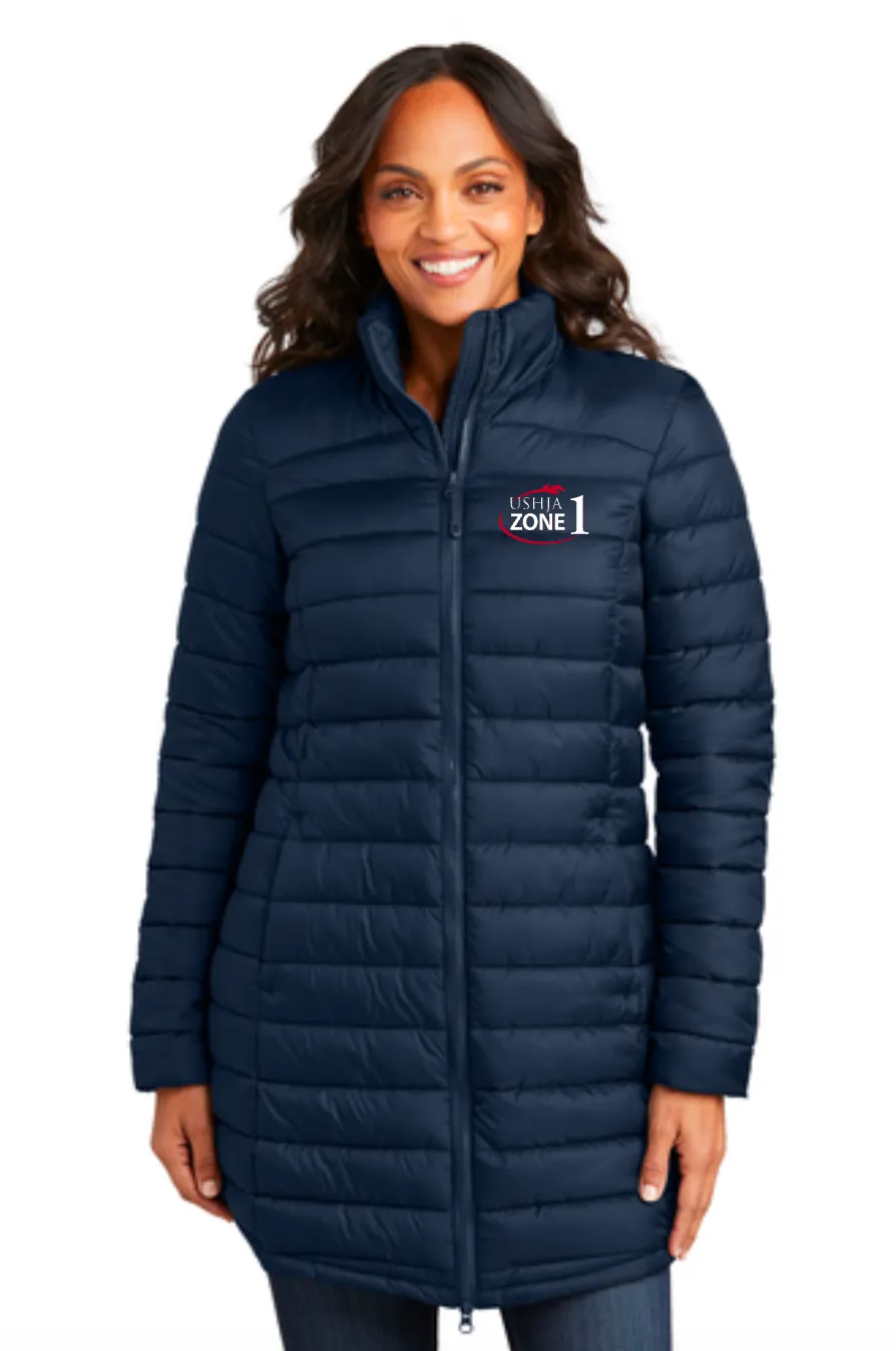 USHJA Zone - Port Authority® Ladies Horizon Puffy Long Jacket