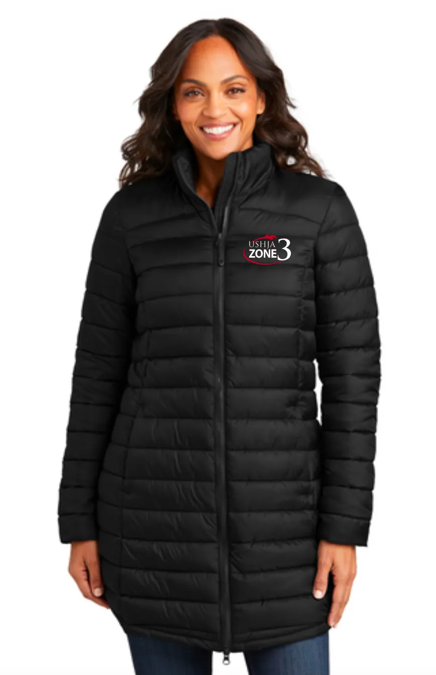 USHJA Zone - Port Authority® Ladies Horizon Puffy Long Jacket
