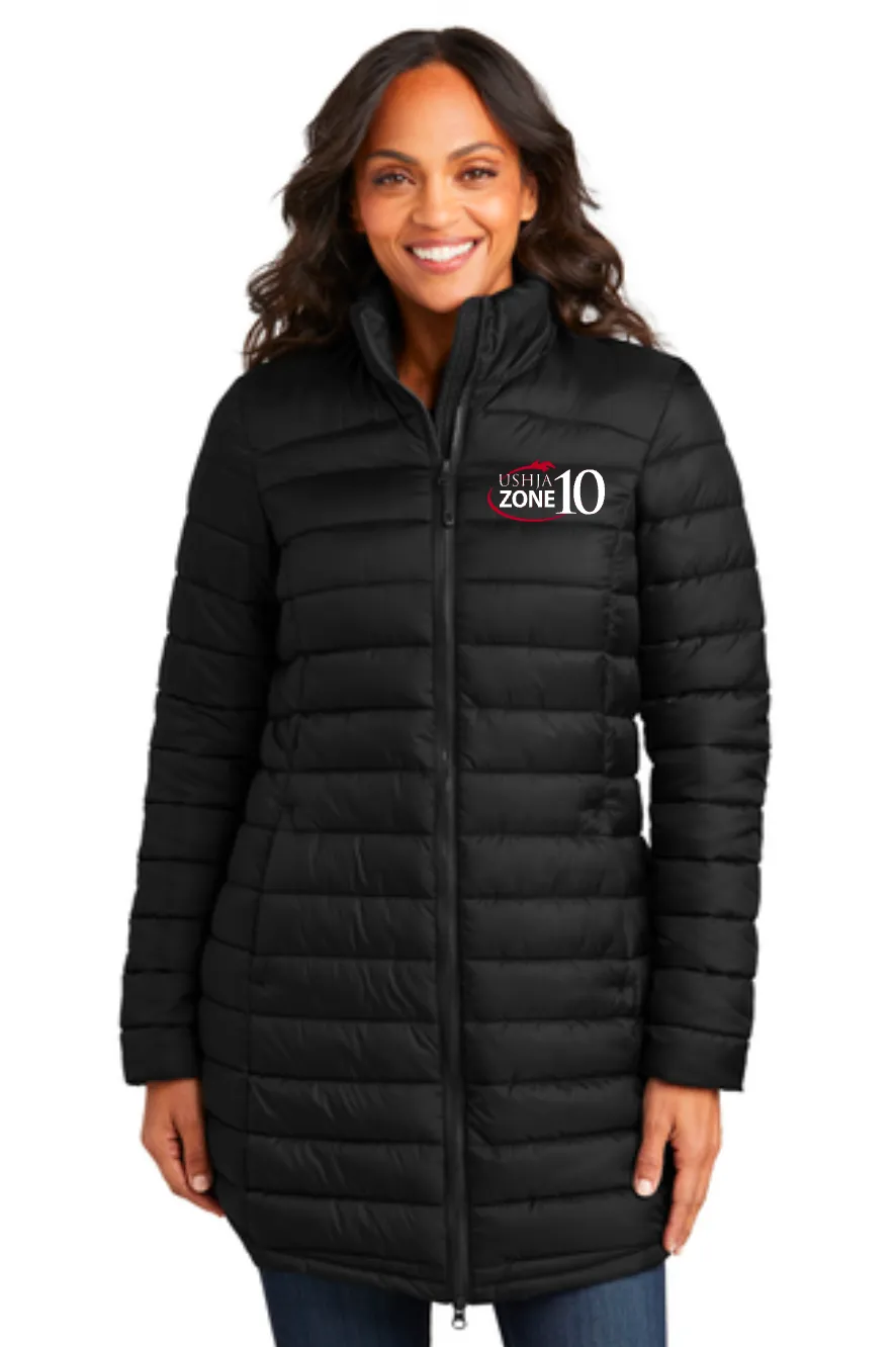 USHJA Zone - Port Authority® Ladies Horizon Puffy Long Jacket