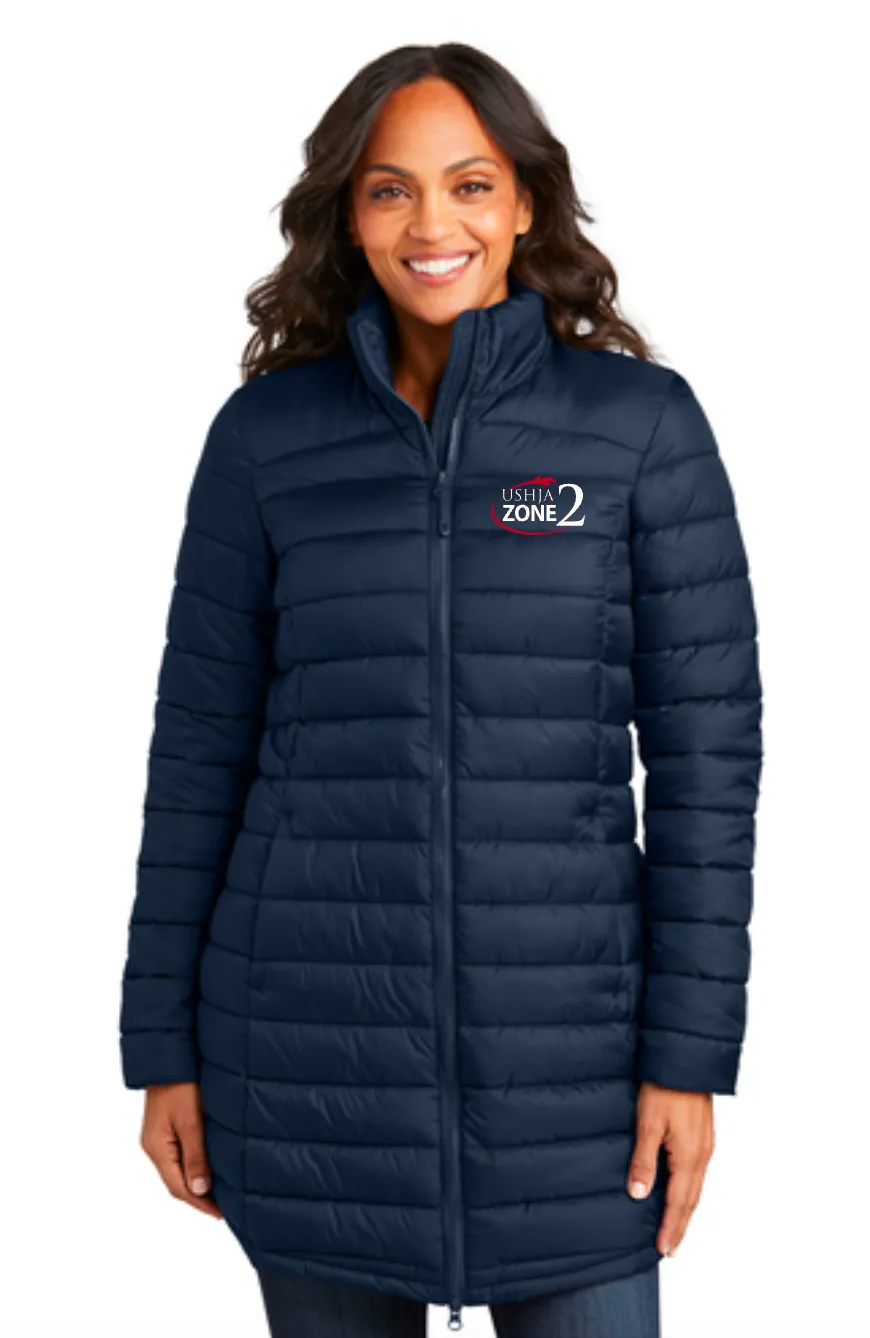 USHJA Zone - Port Authority® Ladies Horizon Puffy Long Jacket