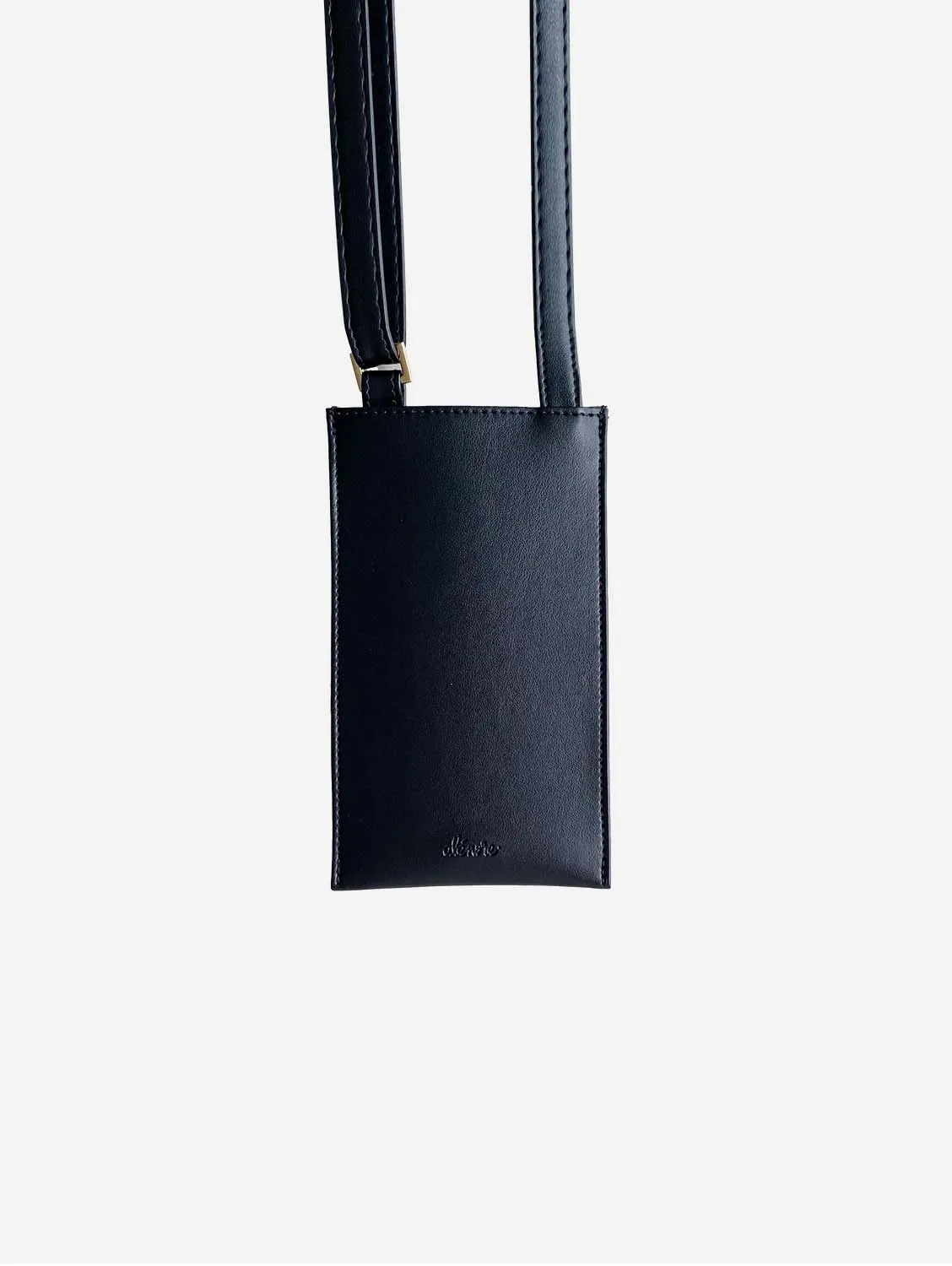 Vanilla Vegan Apple Leather Pouch | Black