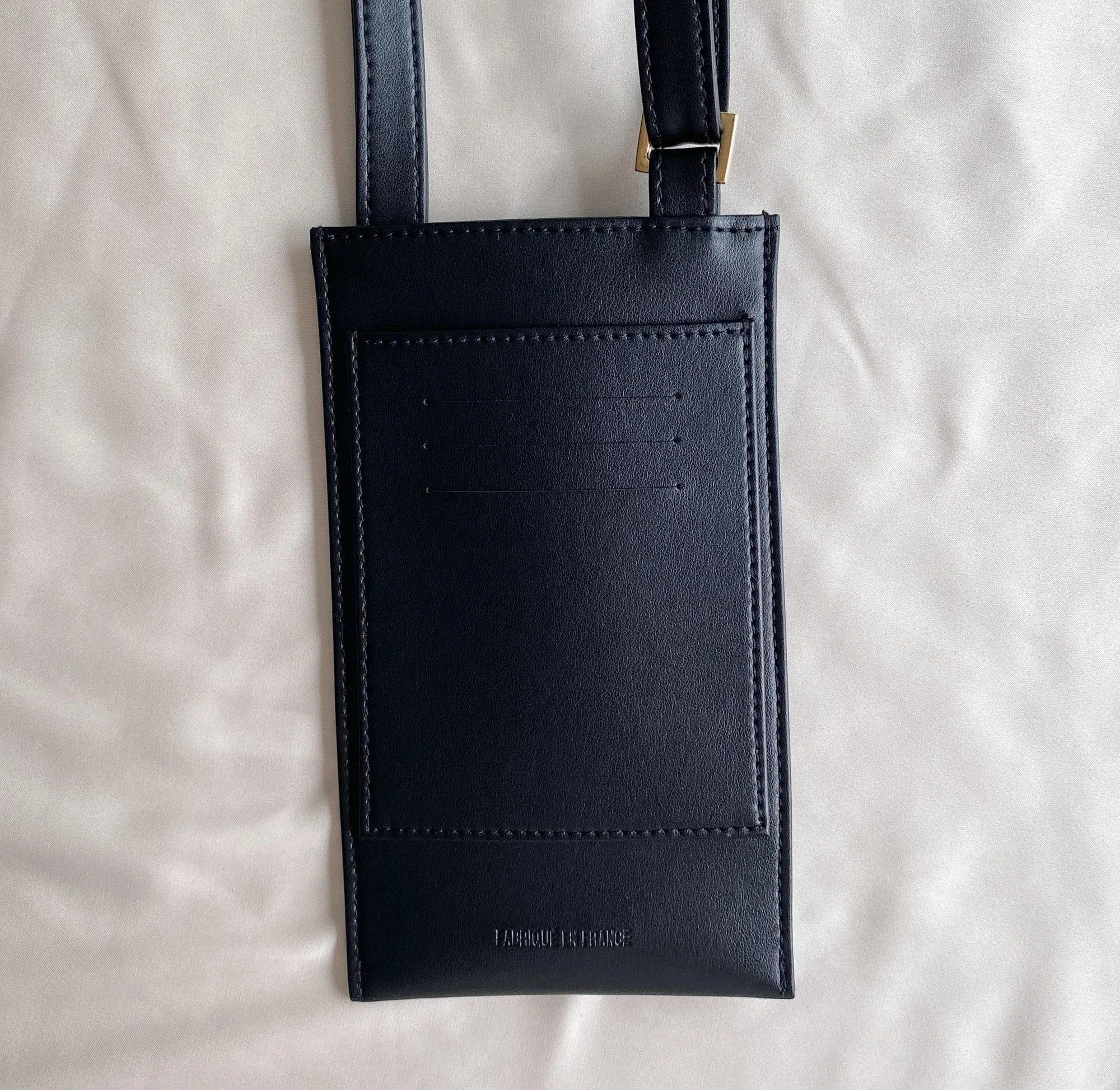 Vanilla Vegan Apple Leather Pouch | Black