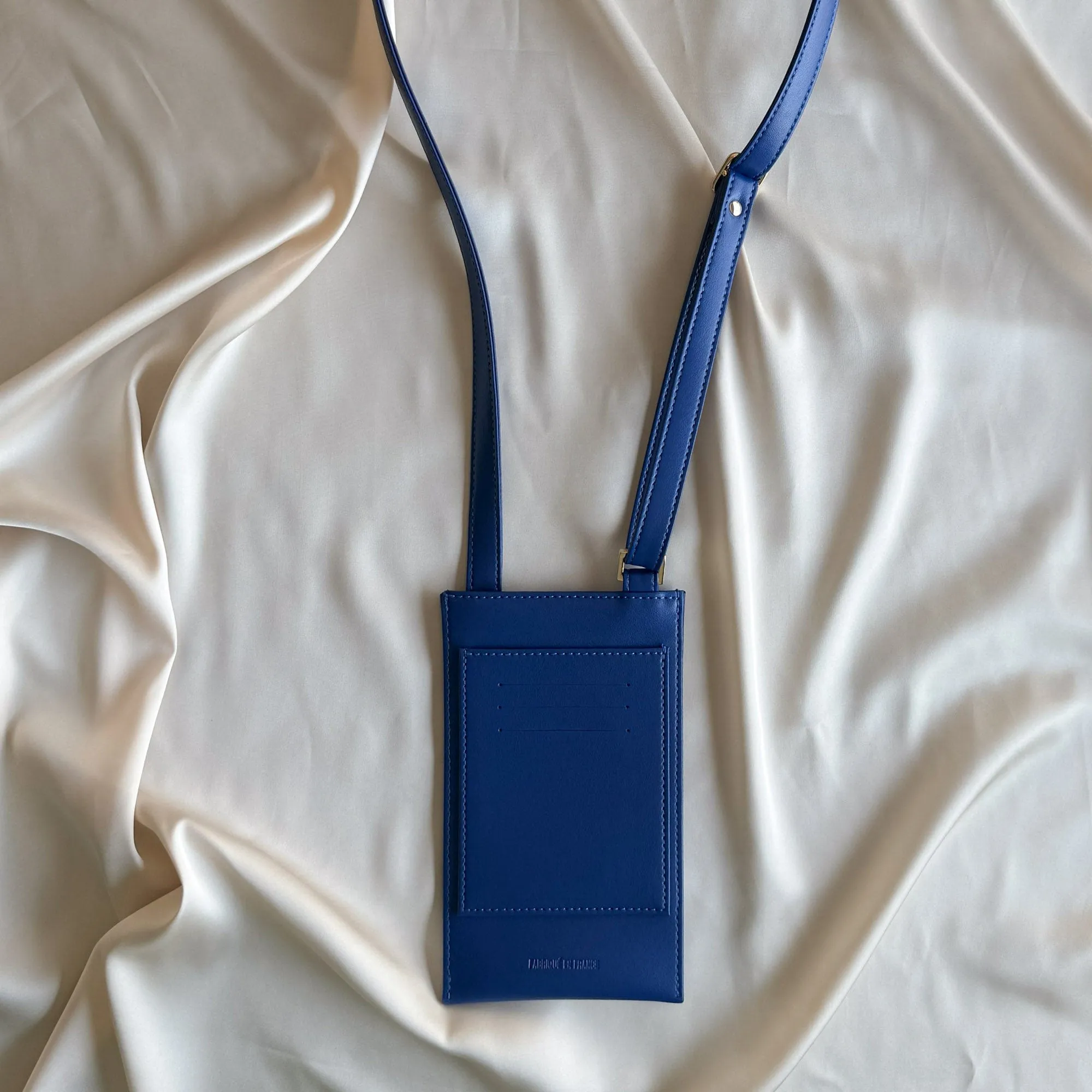 Vanilla Vegan Apple Leather Pouch | Royal Blue