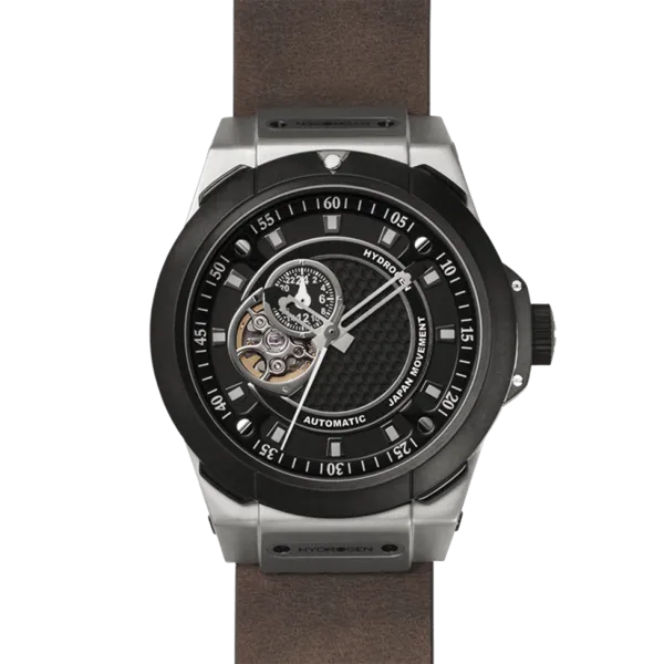 Vento Silver Black Leather