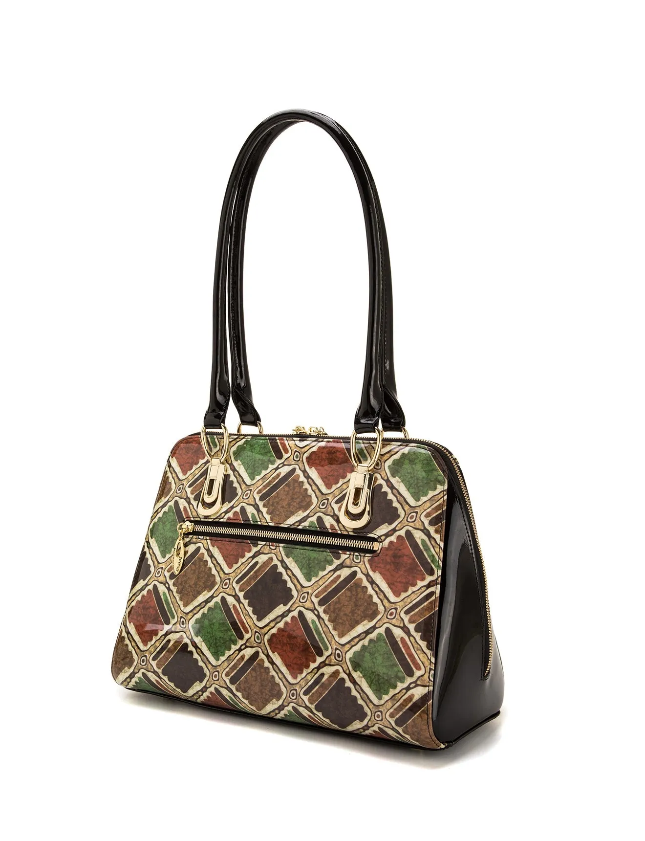 VERONA LARGE PATENT LEATHER HANDBAG- SN90-7573-SALE