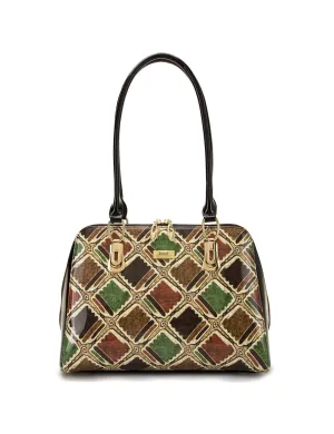 VERONA LARGE PATENT LEATHER HANDBAG- SN90-7573-SALE