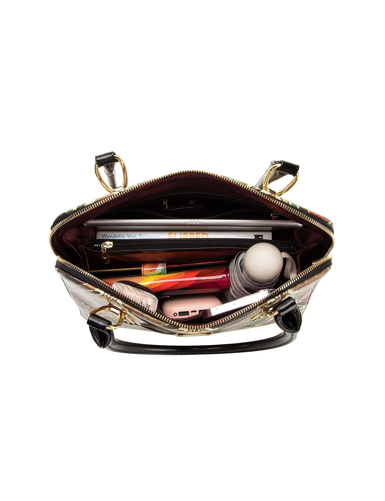 VERONA LARGE PATENT LEATHER HANDBAG- SN90-7573