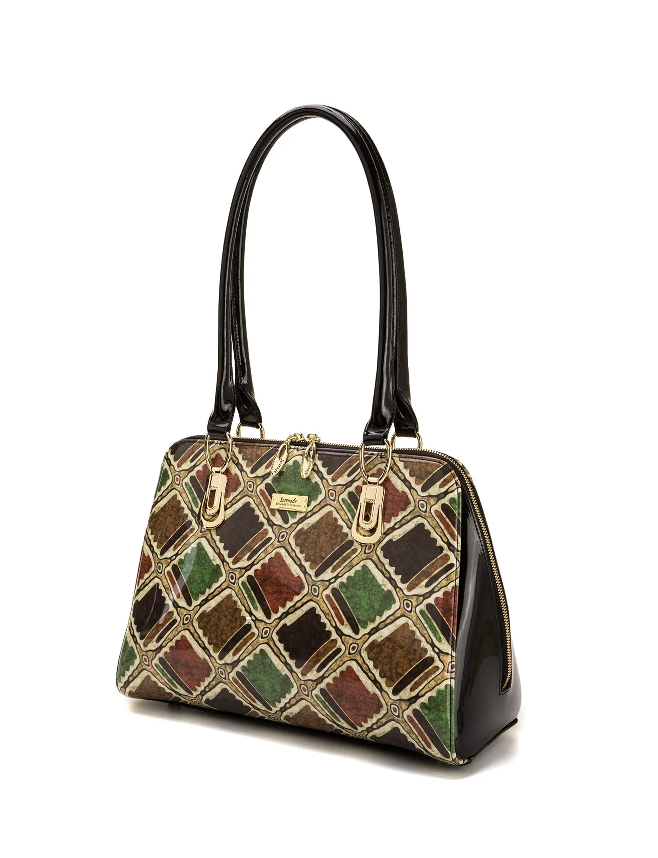 VERONA LARGE PATENT LEATHER HANDBAG- SN90-7573