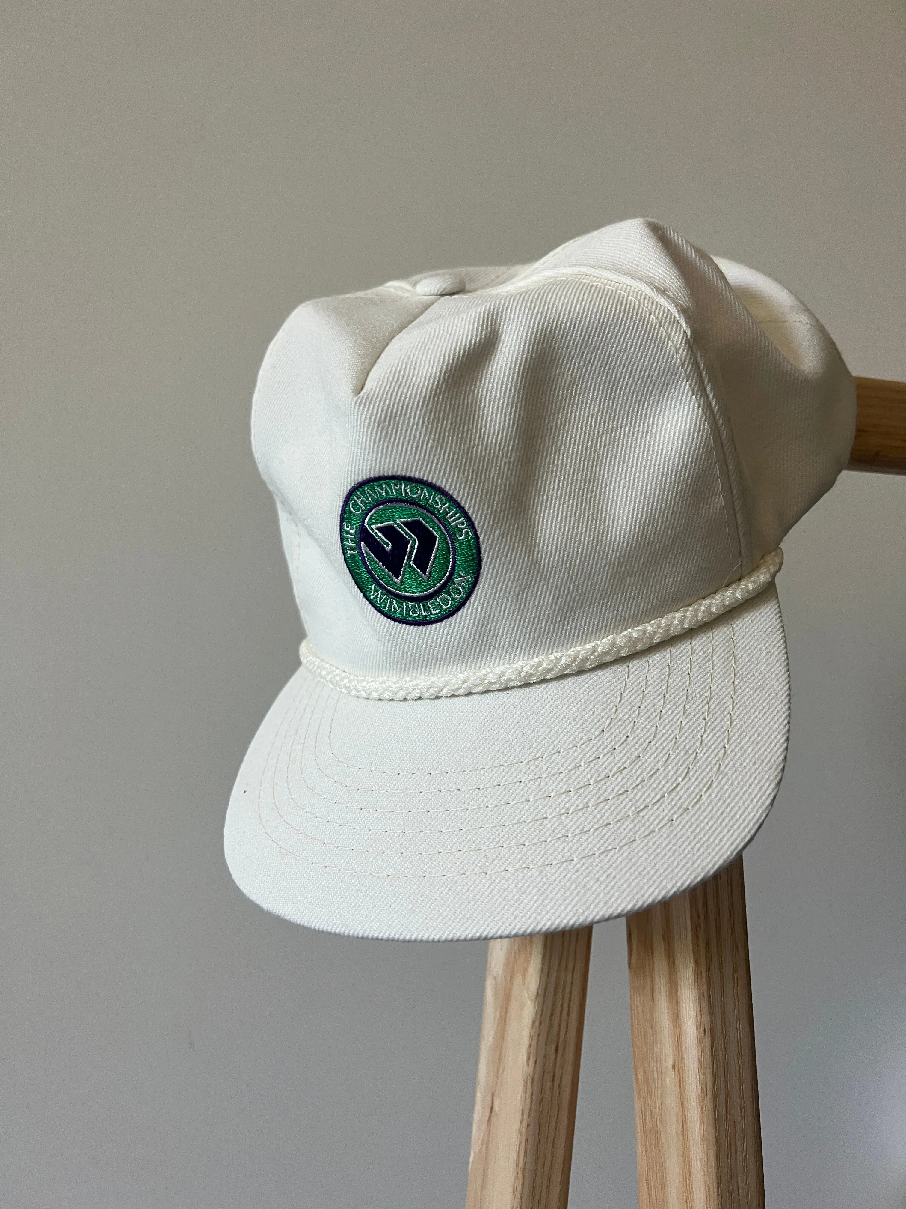 Vintage Wimbledon Leather Strap-Back Hat (circa 1980s)