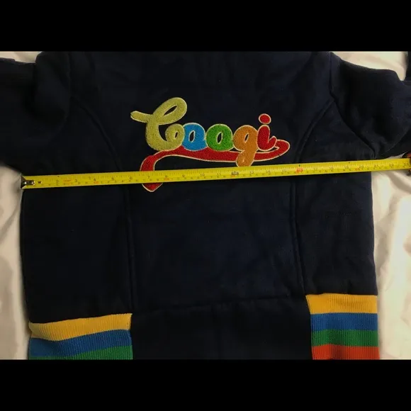 VNTG COOGI wool blend faux fur hood 🌈 Rainbow jkt