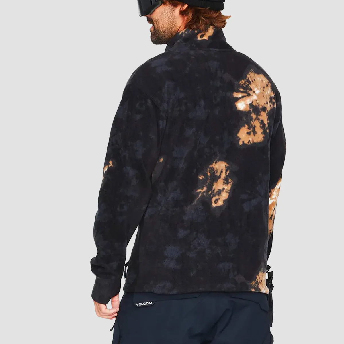 Volcom V-Science 1/2 Zip Snow Mock Neck Fleece Bleach Black