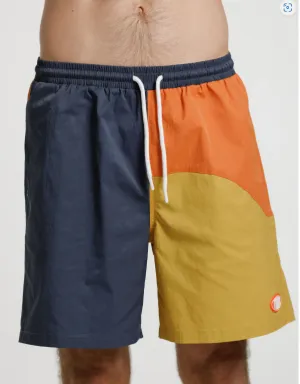 Wavy Short - Slate/Orange/Yellow