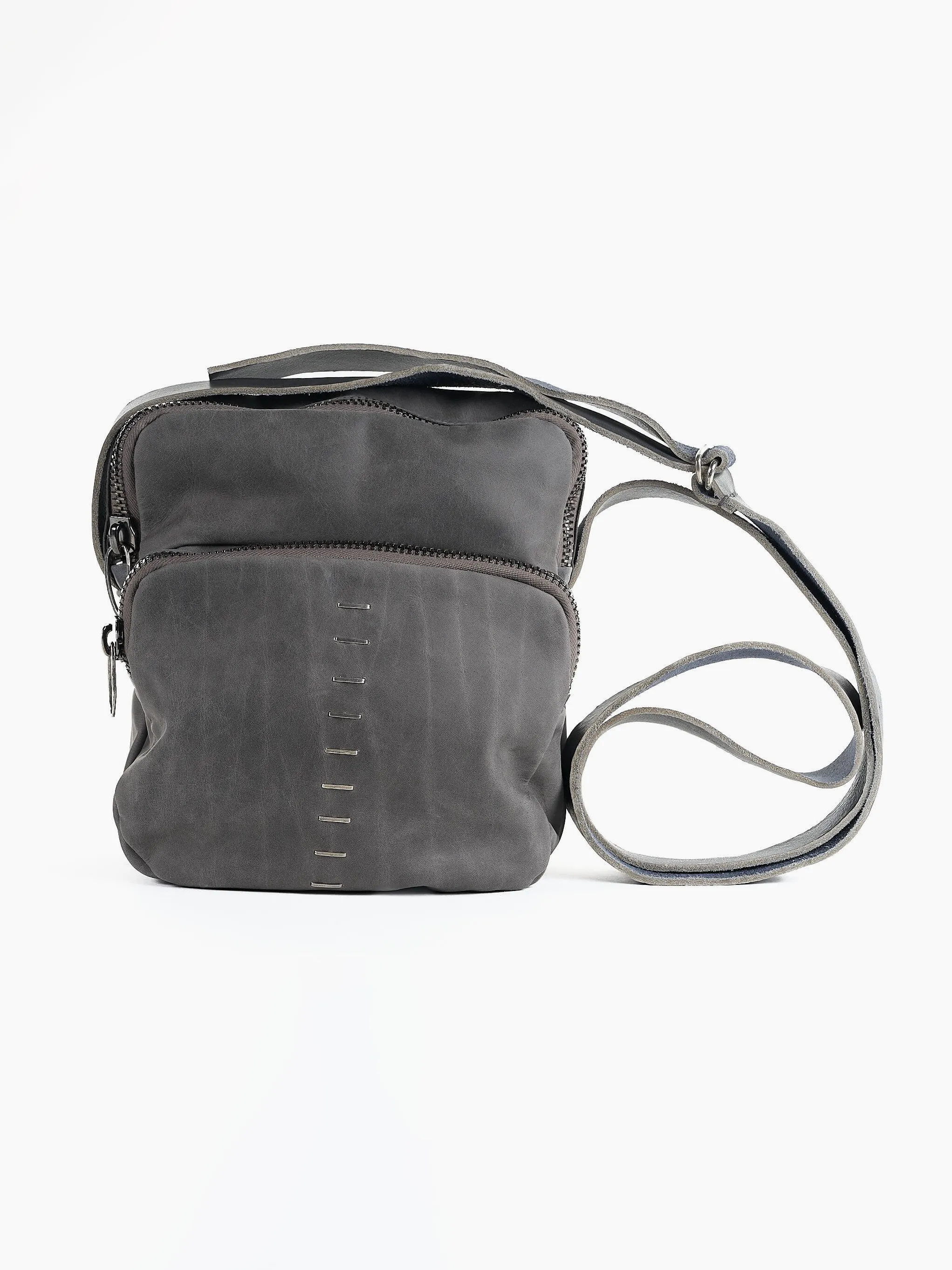 Waxed Nubuck Leather Crossbody Bag
