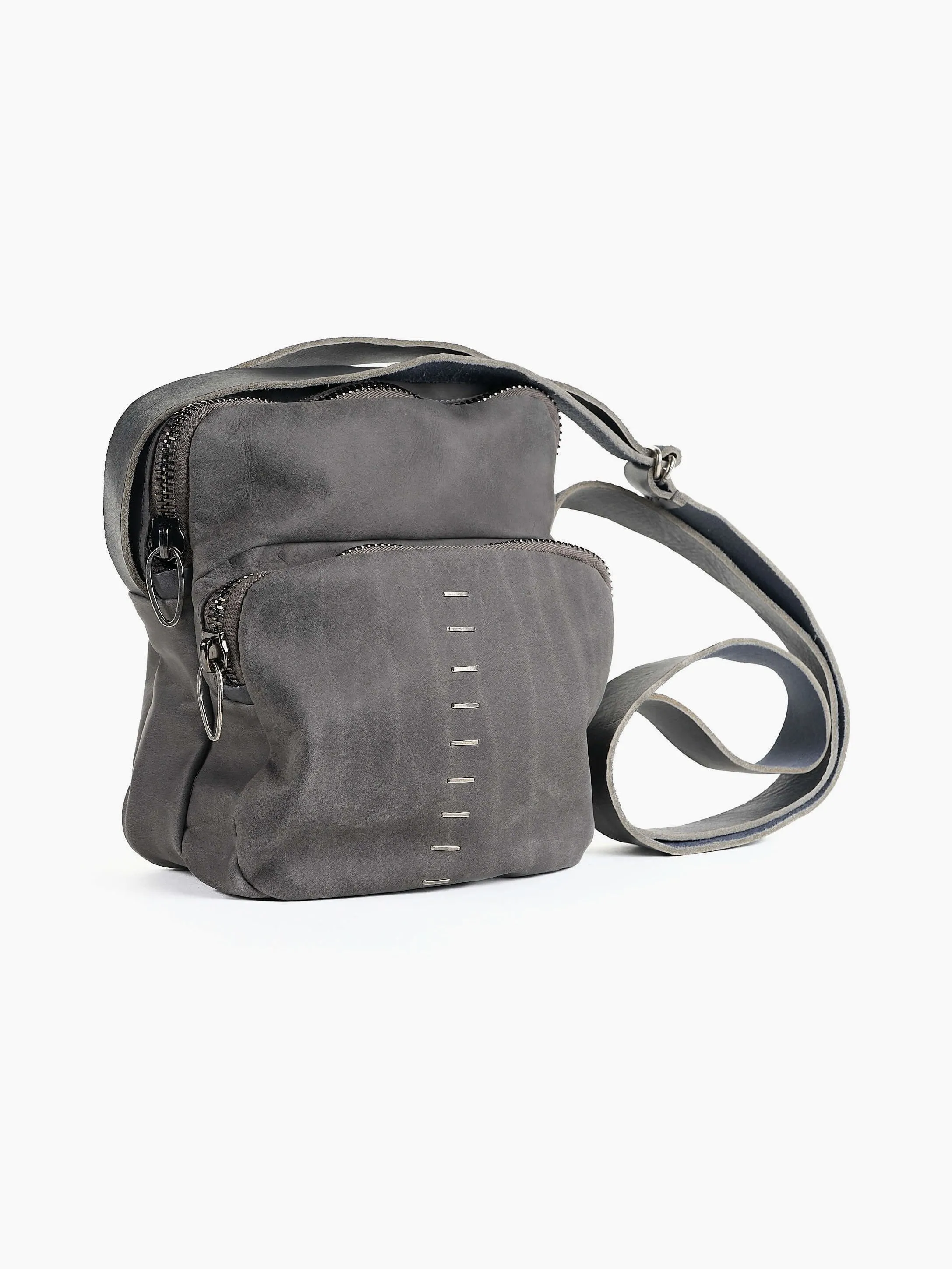 Waxed Nubuck Leather Crossbody Bag