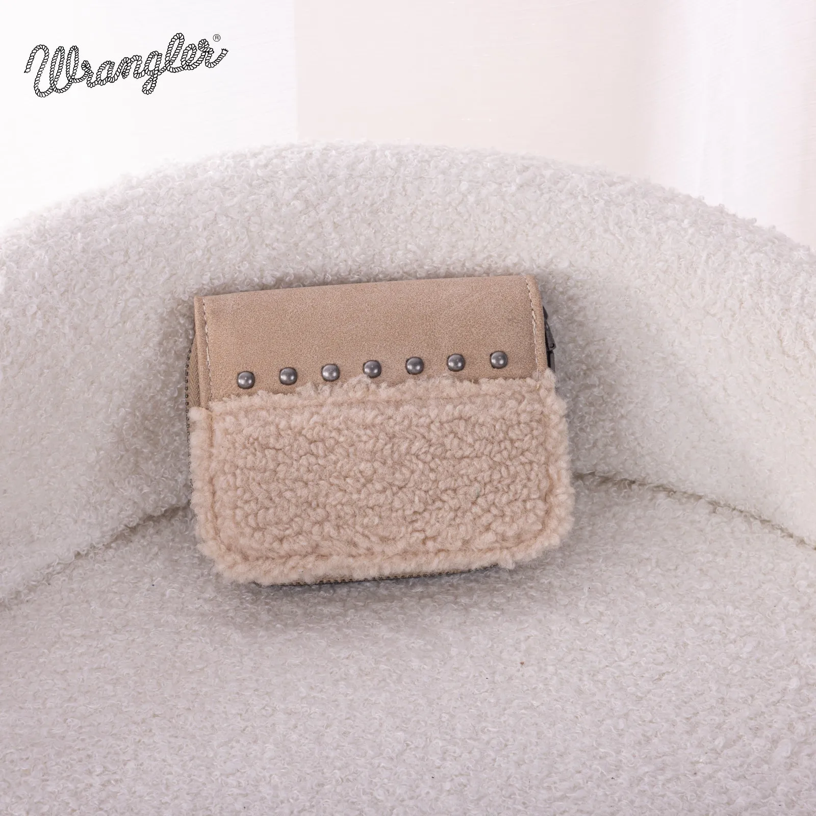 WG160-W014  Wrangler Sherpa  Bi-Fold Wallet -Khaki