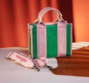 WG2202-292 Wrangler Color Block Small Tote/Crossbody - Green
