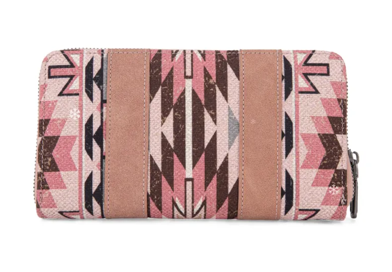 WG2213-W006 Wrangler Southwest Art Print Wallet Pink
