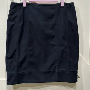 WHBM black zippered skirt. Size 12. Has lines going down for a flattering look.