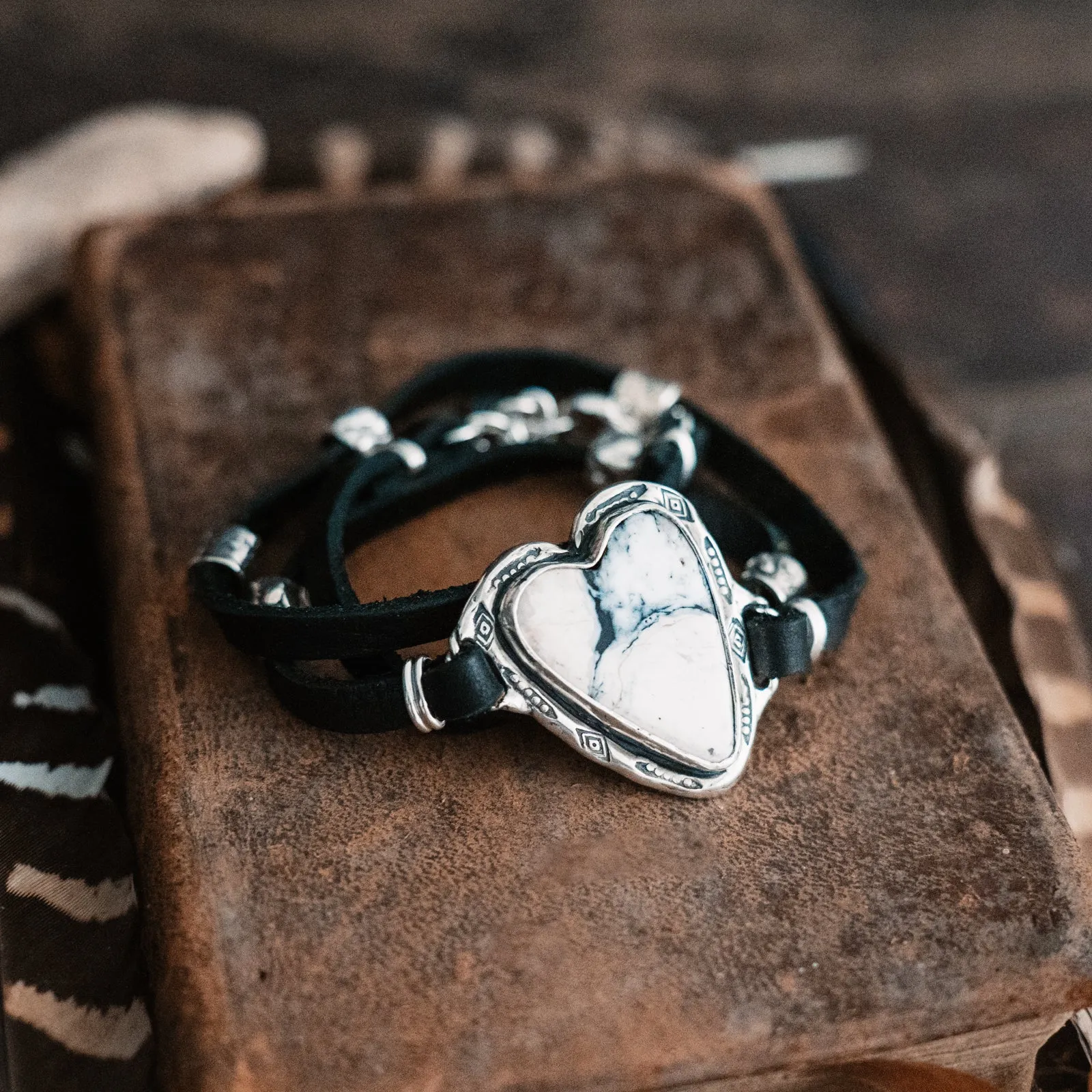 White Buffalo Wrap Bracelet