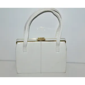 White Simulated Leather Purse