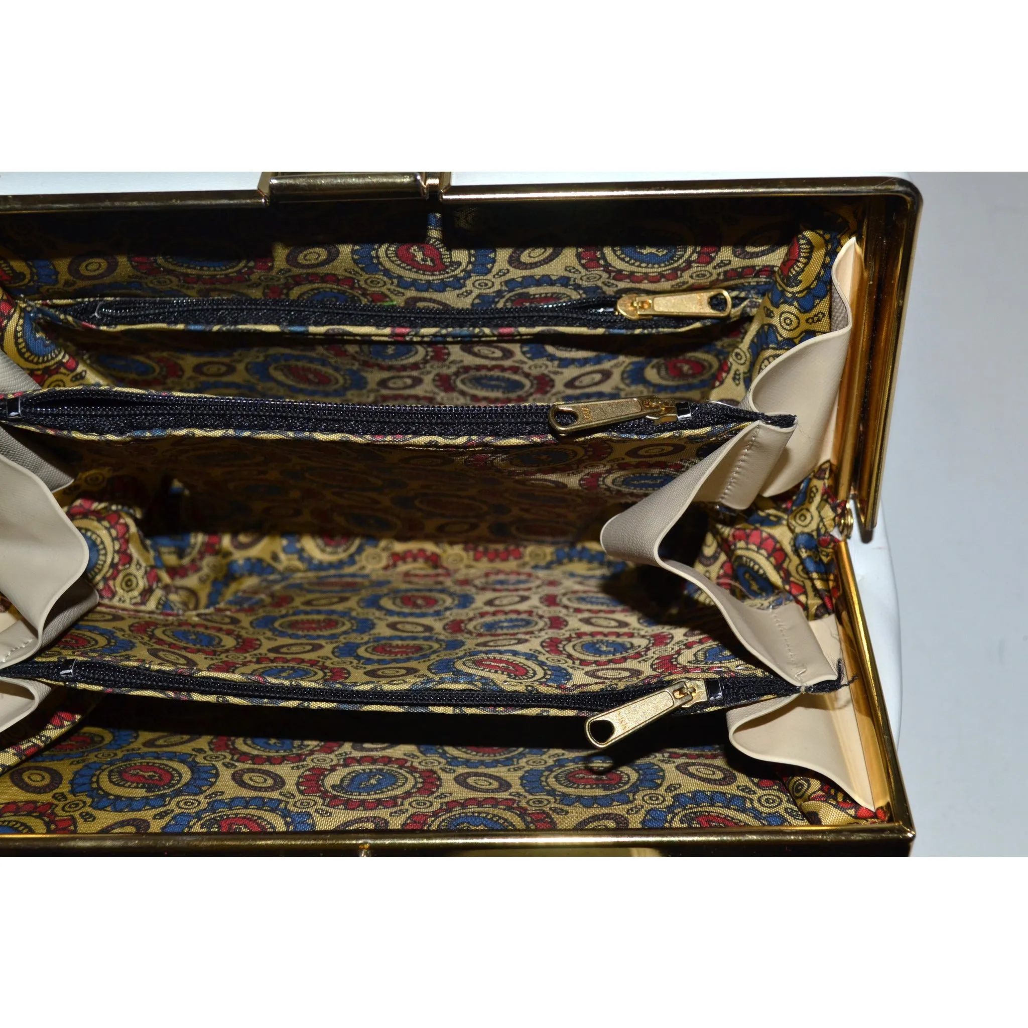 White Simulated Leather Purse