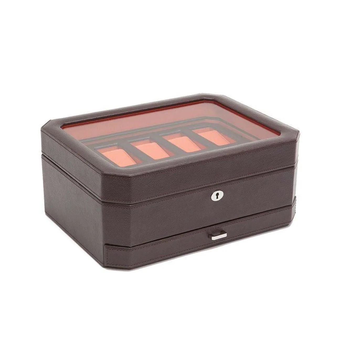 WINDSOR 10 PIECE WATCH BOX WITH DRAWER－ORANGE