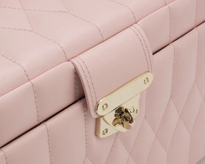 WOLF Caroline Extra Large Jewelry Case - Rose Quartz