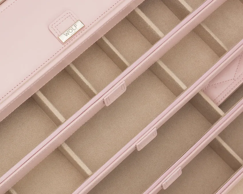 WOLF Caroline Extra Large Jewelry Case - Rose Quartz