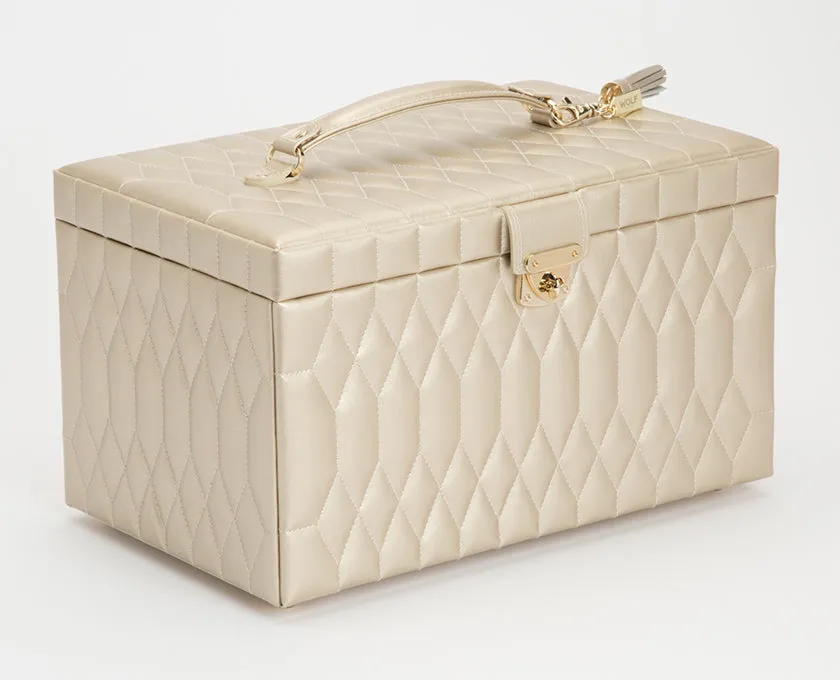 WOLF Caroline Large Jewelry Case - Champagne