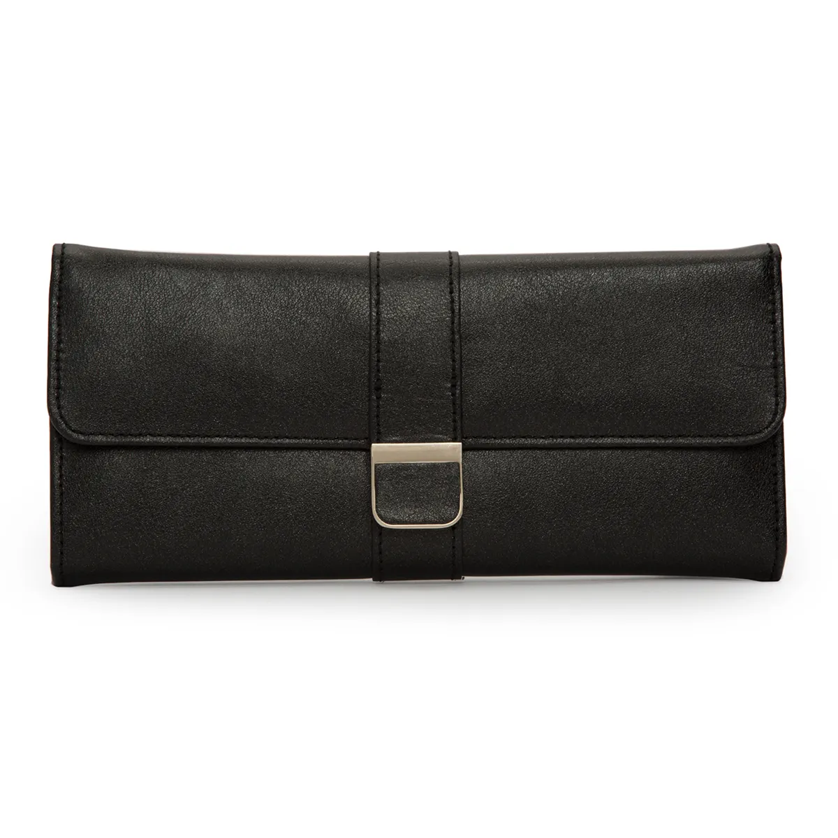 WOLF Leather Jewelry Roll in Black Anthracite