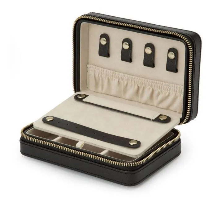WOLF Palermo Black Anthracite Jewelry Zip Case