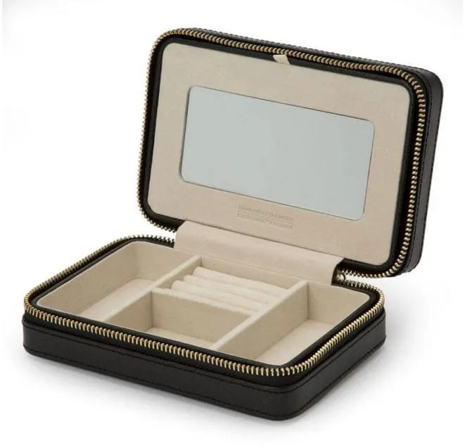 WOLF Palermo Black Anthracite Jewelry Zip Case
