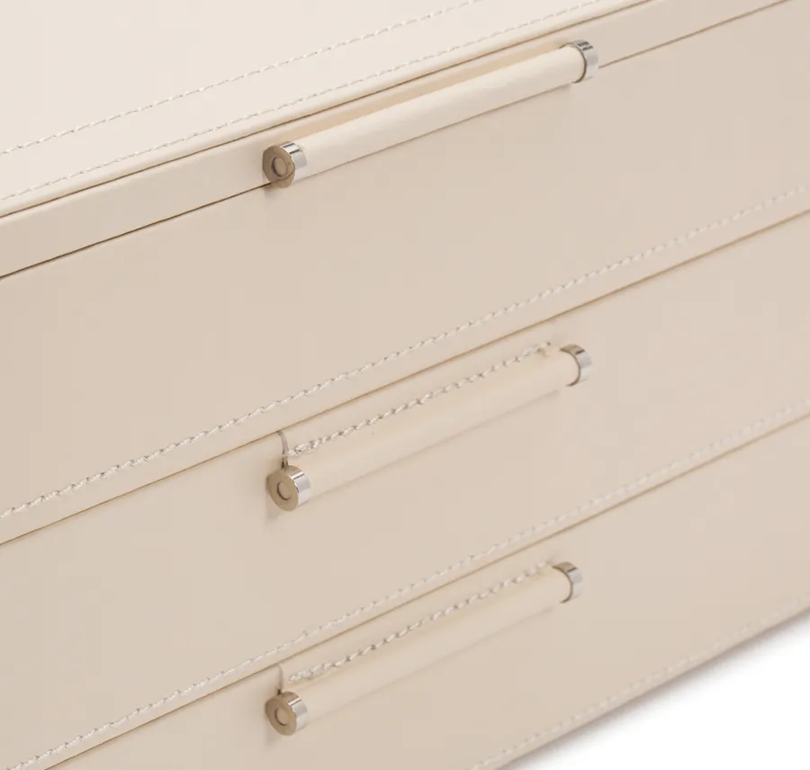 WOLF Sophia Jewelry Box with Drawers in Ivory